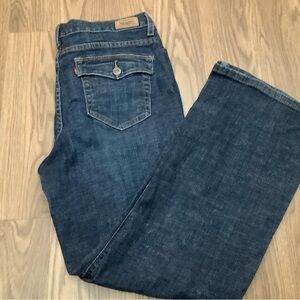 LEVIS 512 Jeans Womens 14 Short Black Perfectly Slimming Bootcut Stretch Denim